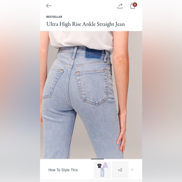 Ultra High Rise Ankle Straight Jeans - Picture 3 of 14